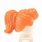 LEGO Hair, Female, Ponytail and Curled Bangs, Orange