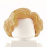 LEGO Hair, Female, Short and Wavy with Side Part, Light Brown