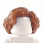 LEGO Hair, Female, Short and Wavy with Side Part, Reddish Brown
