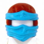 LEGO Head Wrap, Dark Red with Red Wraps and Knot Pattern [CLONE]