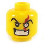 LEGO Head, Very Large Red Scare Through Eye, Huge Smile