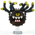 LEGO Beholder, Dark Brown with Black Eyestalks, Transparent Yellow Eyes