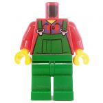 LEGO Commoner, Green Overalls and Red Shirt
