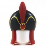 LEGO Tall Rounded Black Hat with Dark Red Sides, Feather and Jewel