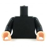 LEGO Female Curved Minifigure Torso, Black