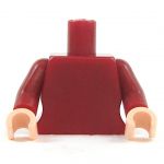 LEGO Female Curved Minifigure Torso, Dark Red