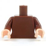 LEGO Female Curved Minifigure Torso, Reddish Brown