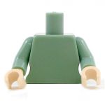 LEGO Female Curved Minifigure Torso, Sand Green