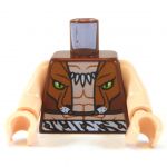 LEGO Torso, Bare chest with Brown Vest, Anchor Tattoo [CLONE]