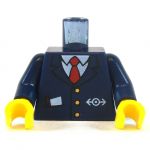 LEGO Blue and White Striped Torso with Red Bow Tie [CLONE]