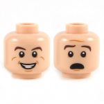 LEGO Head, Flesh, Smiling / Scared