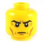 LEGO Head, Sideburns, Bared Teeth / Balaclava Pattern, Dual Sided [CLONE] [CLONE] [CLONE]
