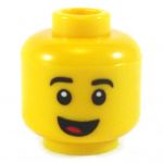 LEGO Head, Smiling, Tongue Visible