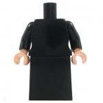 LEGO Robe/Dress with Female Curved Minifigure Torso, Black