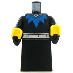 LEGO Black Robe or Dress, Jagged Blue Collar, Flared Sleeves