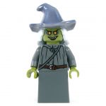 LEGO Hag, Green, Gray Outfit with Large Gray Hat