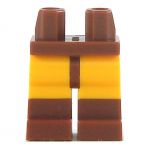 LEGO Legs, Bright Light Orange with Reddish Brown Waist and Boots