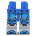 LEGO Legs, Blue and Light Bluish Gray with Heavy Armor