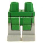 LEGO Legs, Light Bluish Gray with Green Loincloth