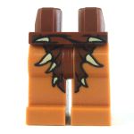 LEGO Legs, Light Brown, Brown Loincloth with Spikes