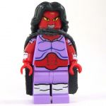 LEGO Hag, Red, Lavender Outfit with Dark Gray Cape