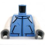 LEGO Torso, Medium Blue Jacket with White Arms