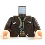 LEGO Torso, Dark Brown Jacket over Shirt with Ammo Belt