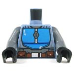 LEGO Torso, Plate Mail with Azure Blue Plates, Brown Belt