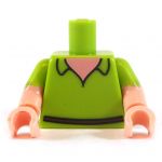 LEGO Torso, Lime Green Shirt with Open Collar, Belt