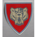 LEGO Shield, Triangular with Red Field and Bear Emblem