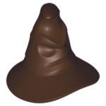 LEGO Wizard/Witch Hat, Dark Brown with Creases