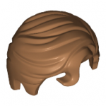 LEGO Hair, Swept Right with Front Curl, Light Brown