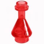 LEGO Erlenmeyer Flask, Transparent Red