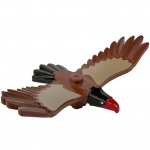 LEGO Hawk, Brown with Black Head and Tail