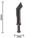 LEGO Sword, Blade Angled at Top, Black