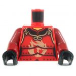 LEGO Torso, Female, Red with Armor, Dark Red Armor, Large Phoenix Emblem