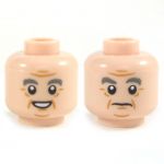 LEGO Head, Female, Light Flesh, Dark Orange Eyebrows, Freckles, Eyelashes, and Dark Red Lips [CLONE] [CLONE] [CLONE]