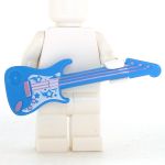 LEGO Electric Guitar, Stratocaster, Blue with Stars
