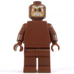 LEGO Golem, Wood, Reddish Brown with Painted Face