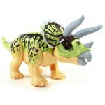 LEGO Dinosaur: Triceratops (Tri-horn), Huge, Green, Brown, and Tan