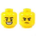 LEGO Head, Black Eyebrows, Crooked Smile / Scared [CLONE] [CLONE] [CLONE] [CLONE]