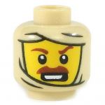 LEGO Head, Brown Bushy Eyebrows and Beard [CLONE] [CLONE] [CLONE] [CLONE] [CLONE] [CLONE]