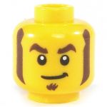 LEGO Head, Brown Bushy Eyebrows and Beard [CLONE] [CLONE] [CLONE] [CLONE] [CLONE]