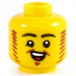 LEGO Head, Dark Orange Moustache, Sideburns, and Soul Patch, Big Smile