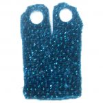 LEGO Custom Cape / Cloak, Pulled Back, Dark Turquoise with Sparkles