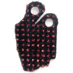 LEGO Custom Cape / Cloak, Off-Shoulder, Right, Black with Large  Red Sparkles