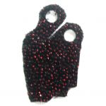 LEGO Custom Cape / Cloak, Off-Shoulder, Right, Black with Red Sparkles
