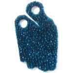 LEGO Custom Cape / Cloak, Off-Shoulder, Left, Dark Turquoise with Sparkles