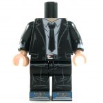 LEGO Loose Black Suit and Tie, Blue Shoes