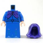 LEGO Dress, Blue with Flowers, Purple Hooded Cowl